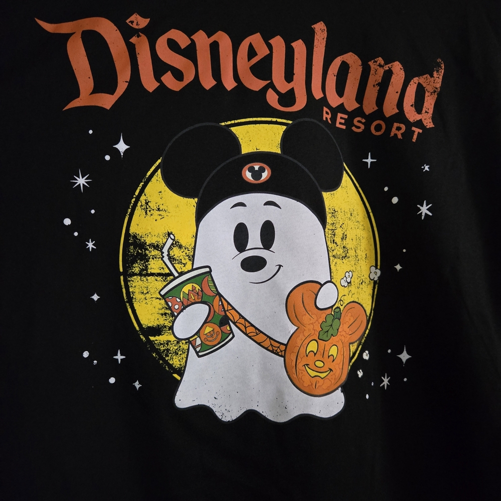 Disney Parks Shirt 2025 Disneyland Halloween Ghost Mickey Adult Medium